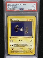 2000 Pokemon Team Rocket 1st Edition Magnemite 60/82 PSA 9 Mint
