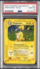 2003 POKEMON AQUAPOLIS #H1 AMPHAROS-HOLO PSA 10
