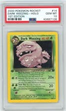 PSA 10 1st Edition Dark Weezing 14/82 Team Rocket Pokemon 2000