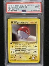 2000 Pokemon Gym Heroes 1st Edition Lt. Surge's Voltorb 84/132 PSA 9 Mint