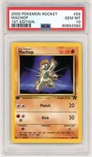 2000 Pokémon Team Rocket #59 Machop 1st Edition PSA 10