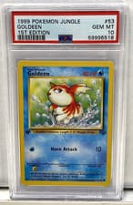 1999 Pokemon Card Jungle Set 1st Edition Goldeen #53 PSA 10 MINT English 53/64