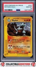 2003 Pokemon Skyridge #H27 Rhydon Holo PSA 10 Gem Mint
