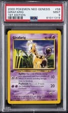 2000 POKEMON NEO GENESIS 1ST ED #58 GIRAFARIG PSA 9