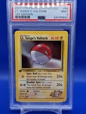 LT. Surge's Voltorb 1st Edition 2000 Pokemon Gym Heroes PSA 9 MINT 84/132