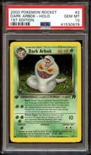 PSA 10 GEM MINT Dark Arbok 2/82 HOLO Team Rocket 1ST EDITION Pokemon Card