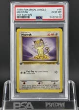PSA 10 GEM MINT 💎 1999 POKEMON JUNGLE 1ST EDITION - MEOWTH  #56 ENGLISH