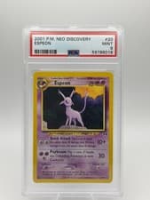 Pokémon Espeon Neo Discovery Rare 70HP Stage 1 Regular #20/75 PSA 9 English 2001