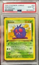 1999 Pokemon Jungle Venonat 1st Edition 63/64 PSA 10 Gem Mint