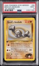 2000 POKEMON GYM HEROES 1ST EDITION #66 BROCK'S GEODUDE PSA 9