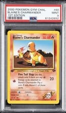 2000 POKEMON GYM CHALLENGE 1ST ED #60 BLAINE'S CHARMANDER PSA 9