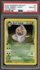 Pokemon Dark Arbok Team Rocket 1st Edition Holo Rare #2 PSA 10 Gem Mint