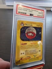 PSA 10 GEM MINT Electrode H7/H32 🌀 HOLO RARE Aquapolis Pokemon Card Pop 82