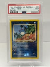 2001 Southern Islands Marill 11/18 Reverse Holo SWIRL PSA 9!