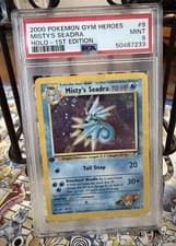 Misty’s Seadra 2000 Pokemon Gym Heroes Holo 1st Edition Psa 9 Mint #9