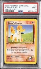 2000 POKEMON GYM CHALLENGE 1ST ED #64 BLAINE'S PONYTA PSA 9