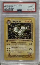 PSA 10 1999 Pokemon Fossil 💎 - MAGNETON #26 26/62 1st Edition Card PSA 10 GemMT