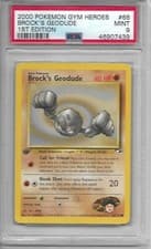 2000 Pokemon Gym Heroes #66 BROCK'S GEODUDE 1st Edition PSA 9 MINT