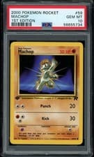 2000 Pokémon Team Rocket #59 Machop 1st Edition PSA 10
