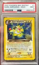 2002 Pokemon Neo Destiny Dark Ampharos Holo 1/105 PSA 9 Mint