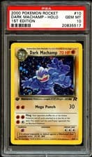 PSA 10 GEM MINT Dark Machamp 10/82 HOLO Team Rocket 1ST EDITION Pokemon Card