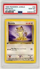 1999 Pokémon Jungle #56 Meowth 1st Edition PSA 10