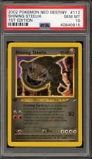 Pokemon Shining Steelix Neo Destiny 1st Edition Holo Secret Rare #112 PSA 10