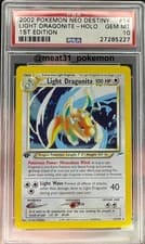 PSA 10 GEM MINT Light Dragonite 14/105 HOLO Neo Destiny 1ST EDITION Pokemon Card
