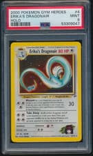 2000 Pokemon Gym Heroes #4 Erika's Dragonair Holo PSA 9 Mint