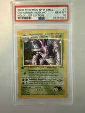 Pokemon Giovanni's Nidoking Gym Challenge 1st Edition Holo Rare #7 PSA 10