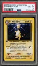 Pokemon Ampharos Neo Genesis 1st Edition Holo Rare #1 PSA 10 Gem Mint