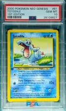 2000 POKEMON NEO GENESIS 1ST EDITION #81 TOTODILE PSA 10