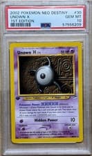 PSA 10 Unown (X) 30/105 Neo Destiny 1st Edition 2002 Pokemon