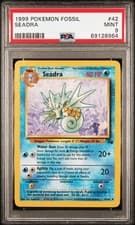 1999 POKEMON FOSSIL #42 SEADRA PSA 9