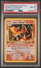 2000 Pokemon Gym Challenge Blaine's Charizard 1st Edition Holo #2 PSA 8 NM-MT