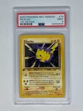 2000 Pokemon Neo Genesis 1st Edition Pikachu #70 - PSA 9 - Beautiful!