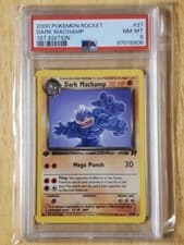 2000 Pokemon Team Rocket DARK MACHAMP 1st Edition #27  PSA 8 NM-MT  WOTC Rare!