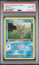 Horsea 49/62 1st Edition Fossil Pokemon PSA 10