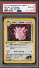 Pokemon Erika's Clefable Gym Heroes 1st Edition Holo Rare #3 PSA 10 Gem Mint