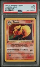 1999 POKEMON JUNGLE 1ST EDITION #3 FLAREON-HOLO PSA 9
