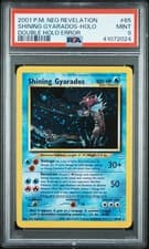 2001 POKEMON NEO REVELATION DOUBLE HOLO ERROR #65 SHINING GYARADOS-HOLO PSA 9