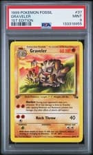 1999 Pokemon Fossil #37 Graveler 1st Edition PSA 9