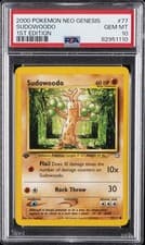 2000 POKEMON NEO GENESIS 1ST EDITION #77 SUDOWOODO PSA 10