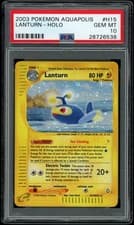 2003 POKEMON AQUAPOLIS #H15 LANTURN-HOLO PSA 10 GEM MINT