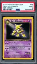 PSA 9 Pokemon 2000 1st Edition Team Rocket Dark Alakazam Rare #18