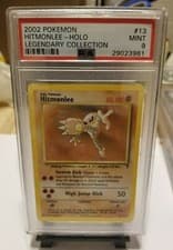 Pokemon Hitmonlee Holo 2002 Legendary Collection #13 PSA 9 Card