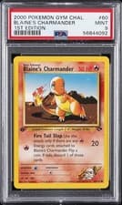 2000 POKEMON GYM CHALLENGE 1ST ED #60 BLAINE'S CHARMANDER PSA 9