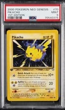 2000 POKEMON NEO GENESIS 1ST ED #70 PIKACHU PSA 9