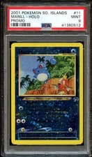 PSA 9 MINT Marill 11/18 REVERSE HOLO Southern Islands PROMO Pokemon Card
