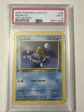 Pokemon PSA 9 Squirtle 68/82 1st Edition Team Rocket Regular
